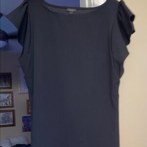 Ann Taylor Factory Black Shimmery Knit Shell